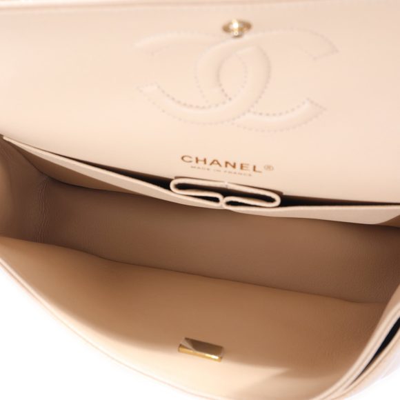 Chanel Medium Beige Caviar Medium Flap Bag - Picture 8 of 8